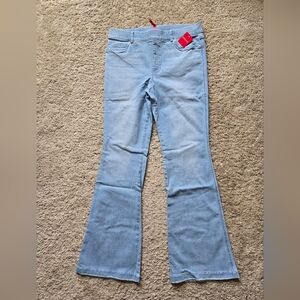 Spanx Slimming Flare Jeans Womens XL blue Pull On